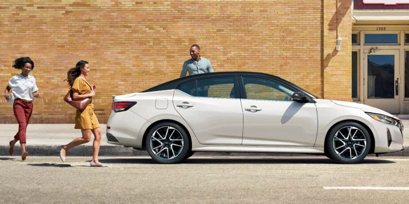 Nissan sentra on road