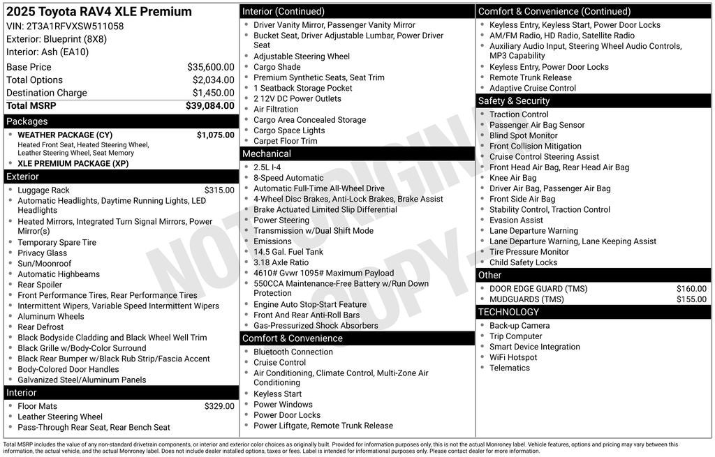 2025 Toyota RAV4 XLE Premium
