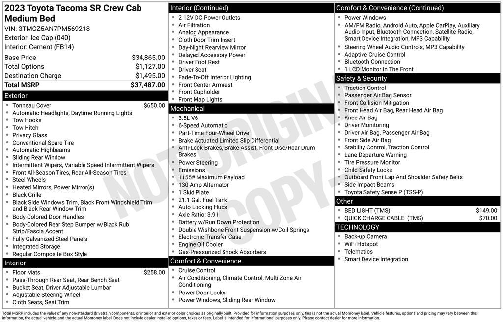 2023 Toyota TACOMA SR SR V6