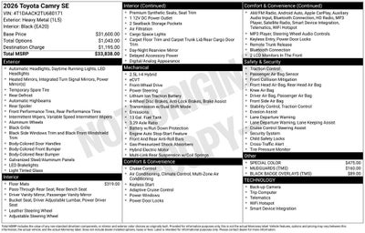 2026 Toyota CAMRY SE