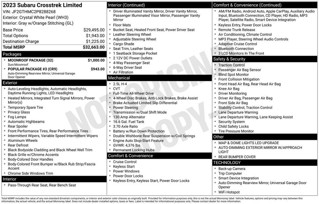 2023 Subaru Crosstrek Limited