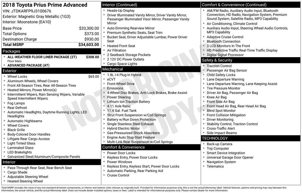 2018 Toyota Prius Prime Advanced