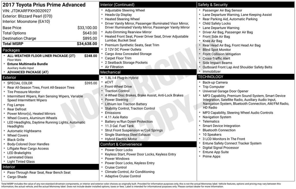 2017 Toyota Prius Prime Advanced