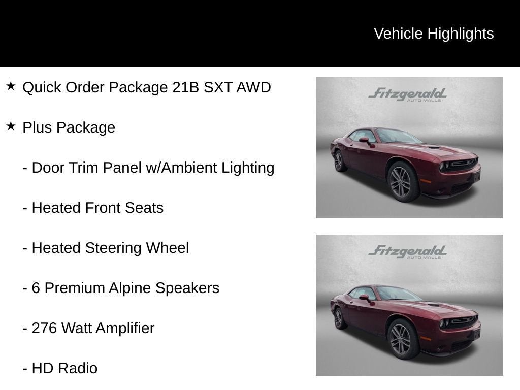 2019 Dodge Challenger SXT