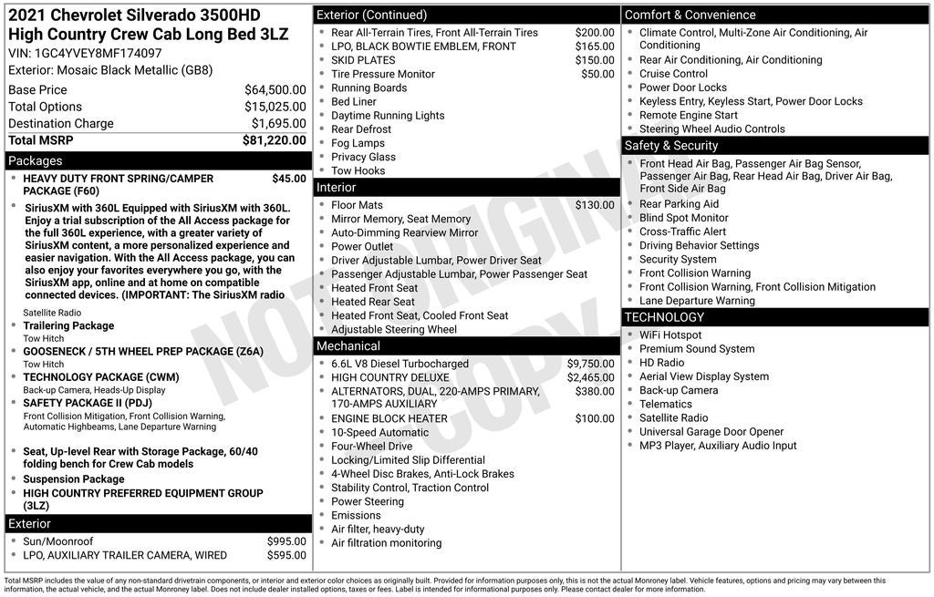 2021 Chevrolet Silverado 3500HD High Country