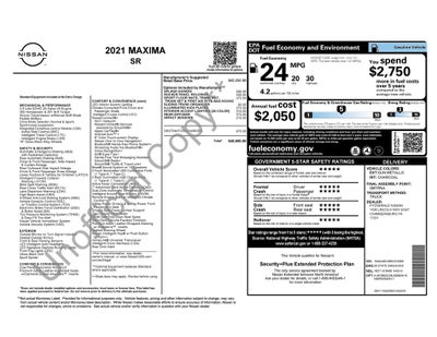 2021 Nissan Maxima SR