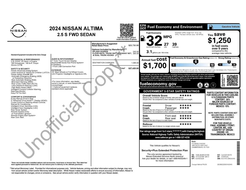 2024 Nissan Altima S