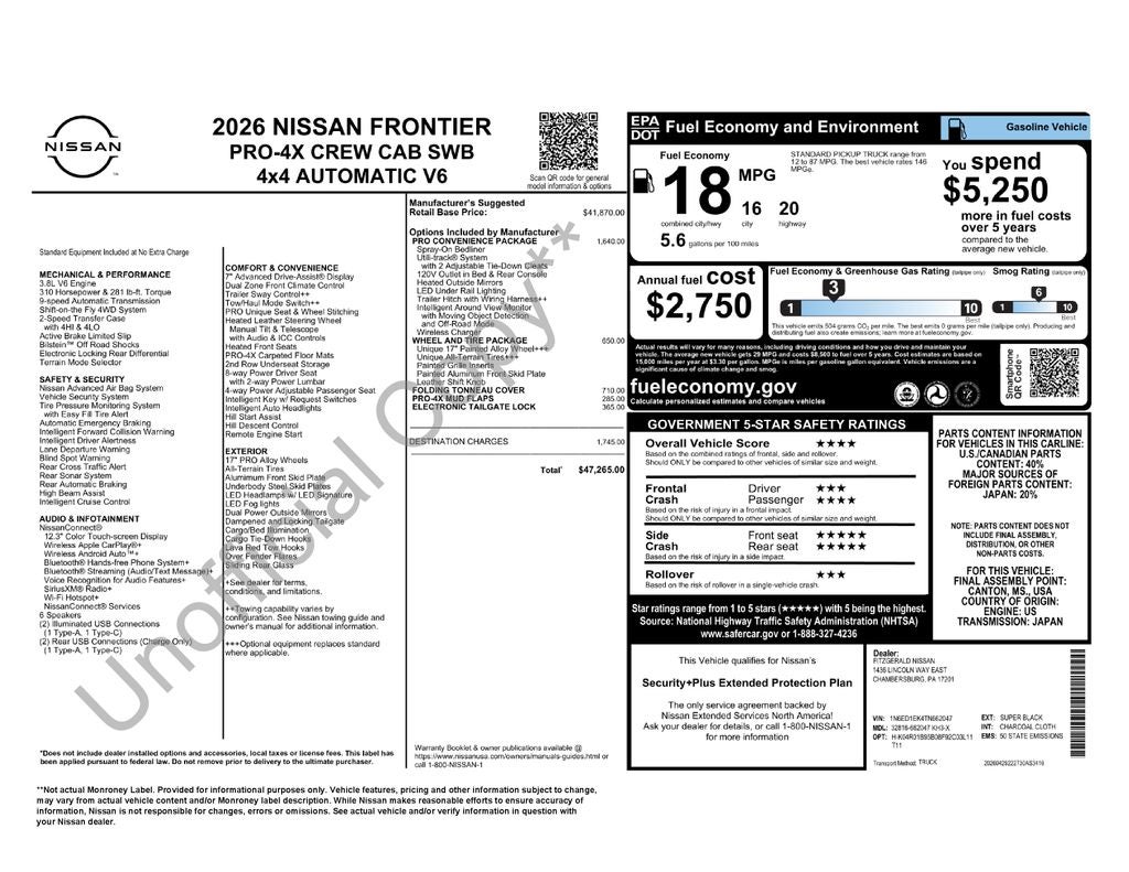 2026 Nissan Frontier Crew Cab PRO-4X® R by Roush®