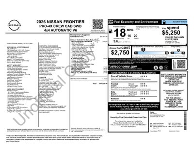 2026 Nissan Frontier Crew Cab PRO-4X® R by Roush®