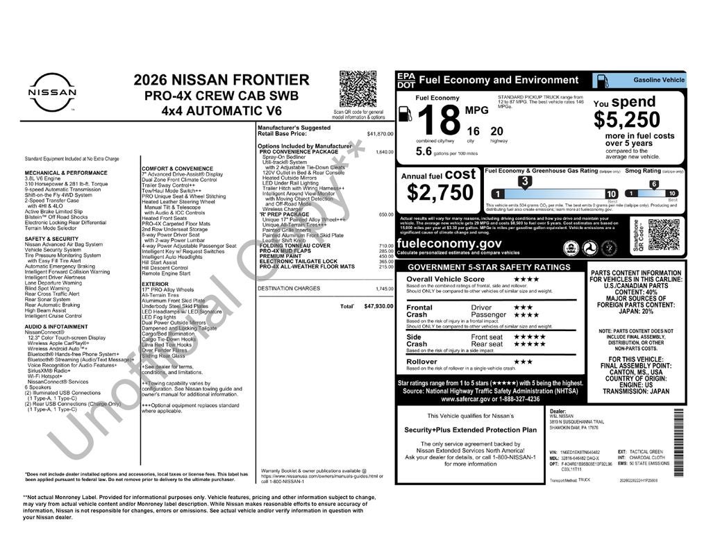2026 Nissan Frontier Crew Cab PRO-4X® R by Roush®