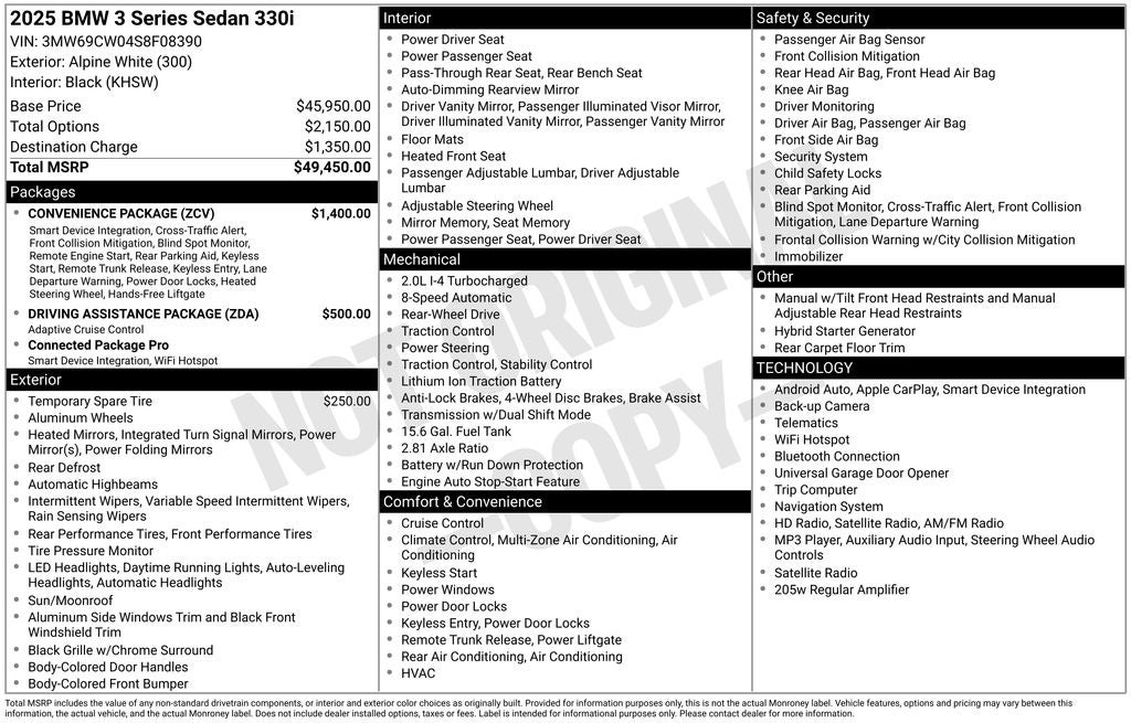 2025 BMW 3 Series 330i