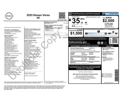 2025 Nissan Versa SR