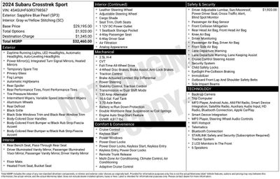 2024 Subaru Crosstrek Sport