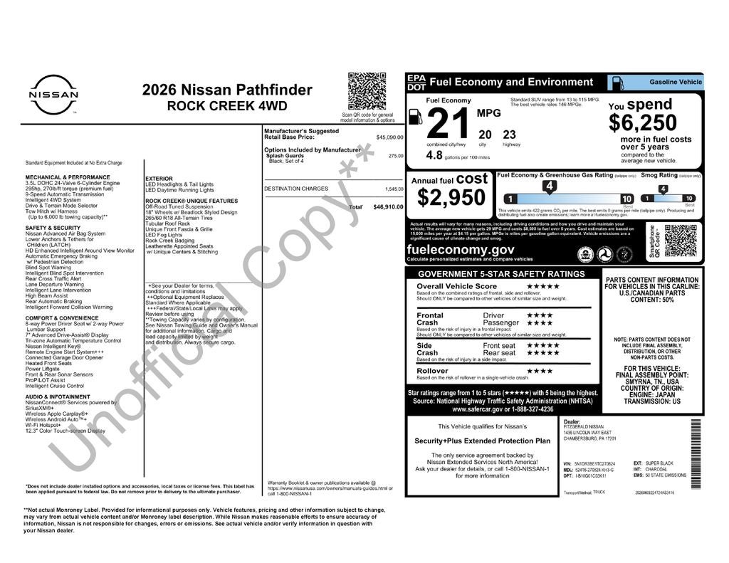 2026 Nissan Pathfinder Rock Creek®