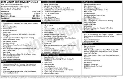 2025 Mazda Mazda CX-50 Hybrid Preferred