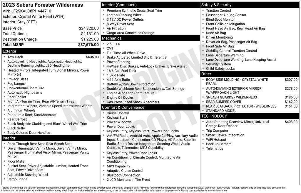 2023 Subaru Forester Wilderness