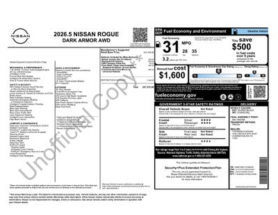 2026 Nissan Rogue Dark Armor™