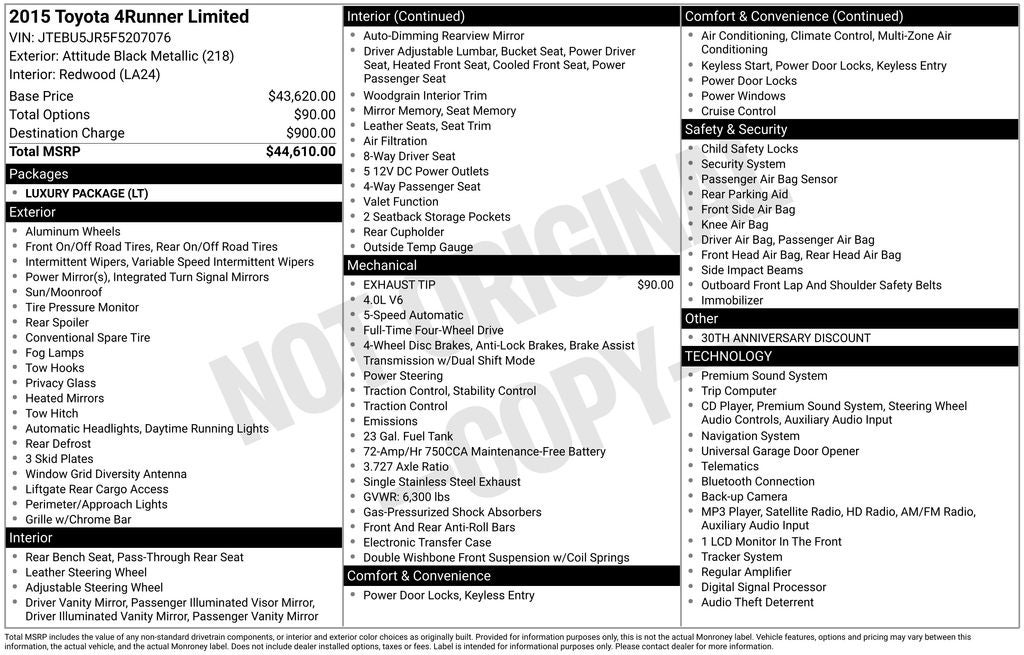 2015 Toyota 4Runner Limited