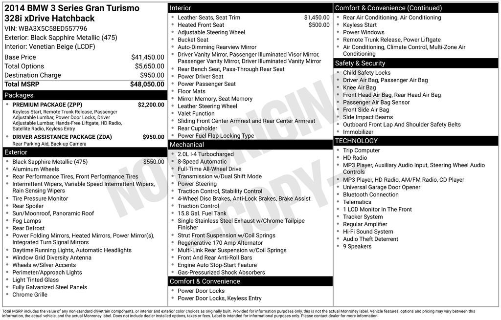 2014 BMW 3 Series 328i xDrive Gran Turismo
