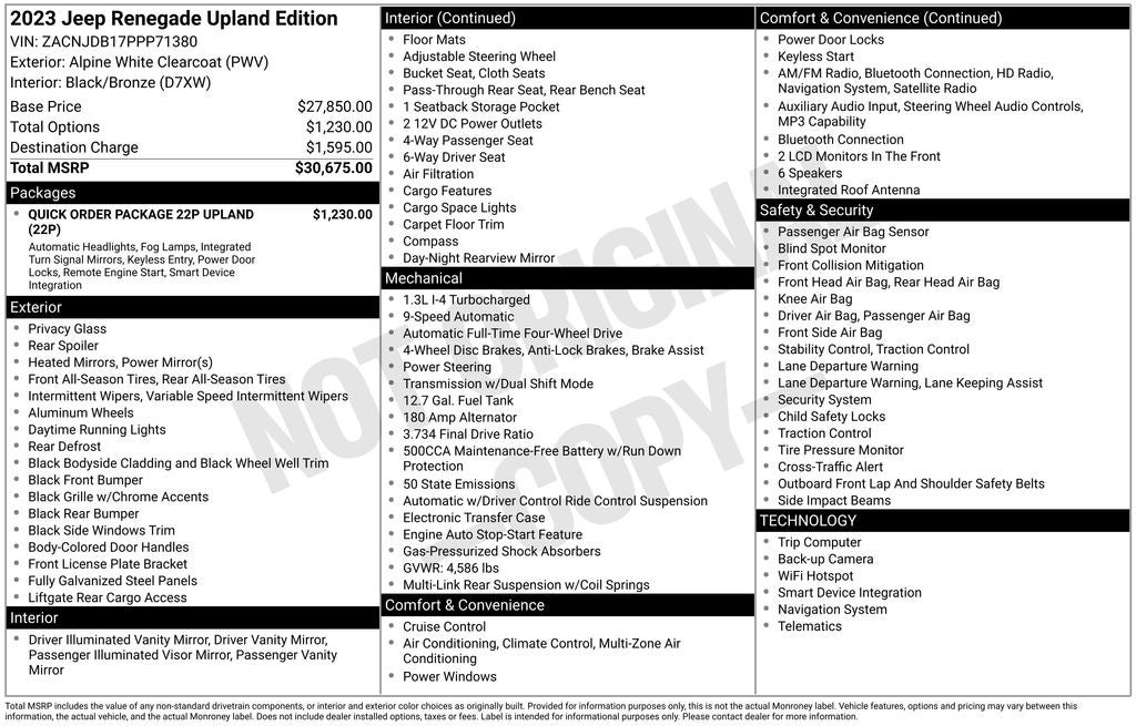 2023 Jeep Renegade Upland