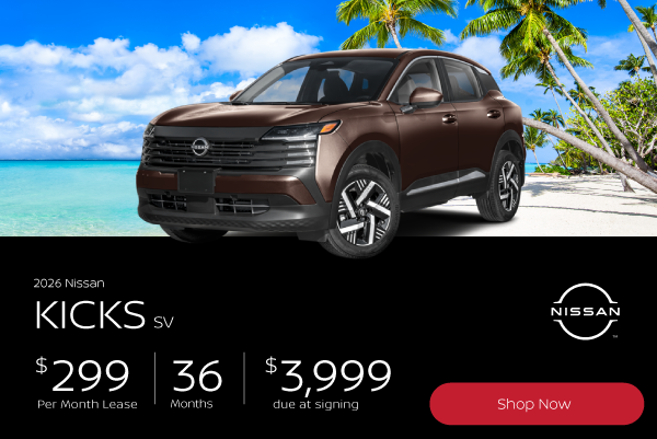 August 2026 Nissan Kicks SV Offer Mobile Banner