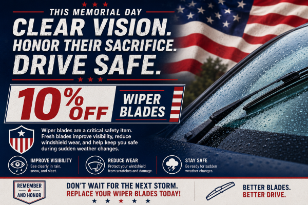 10% OFF Wiper Blade Replacement